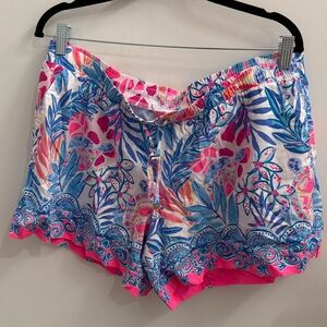 Lilly Pulitzer Pink and Blue Patterned Women Shorts